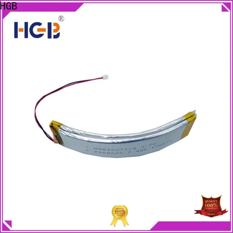 HGB button shape curved lithium polymer battery supplier for wearable battery