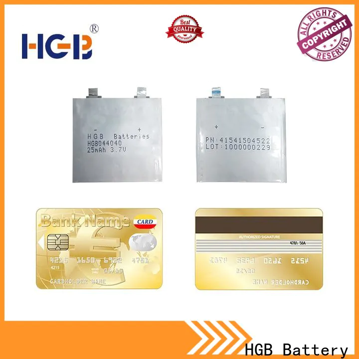 HGB long cycle life thin battery directly sale for wearable devices