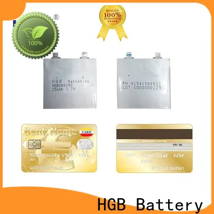 HGB Latest ultra thin lithium battery series for wearable devices