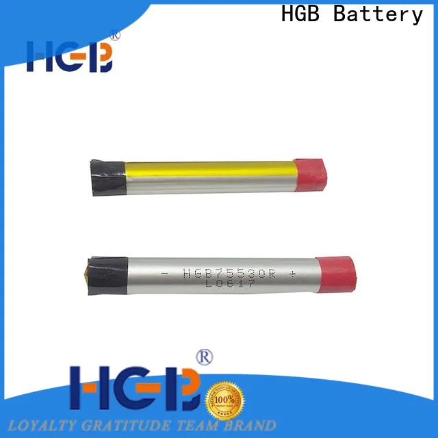 HGB long lasting lithium polymer li poly batteries manufacturer for rechargeable devices