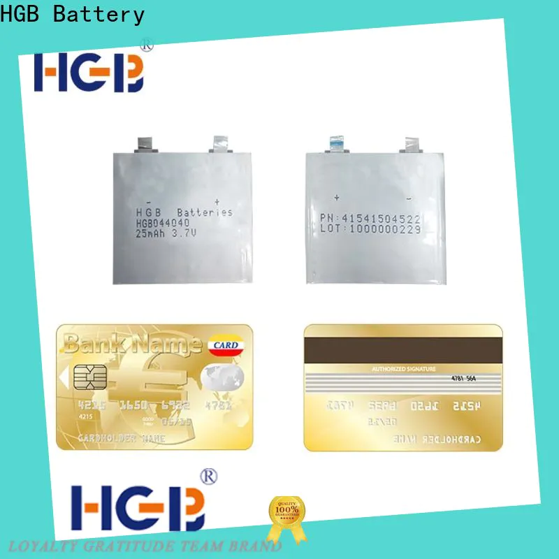 HGB ultra thin lithium battery for business for portable sensors power cards