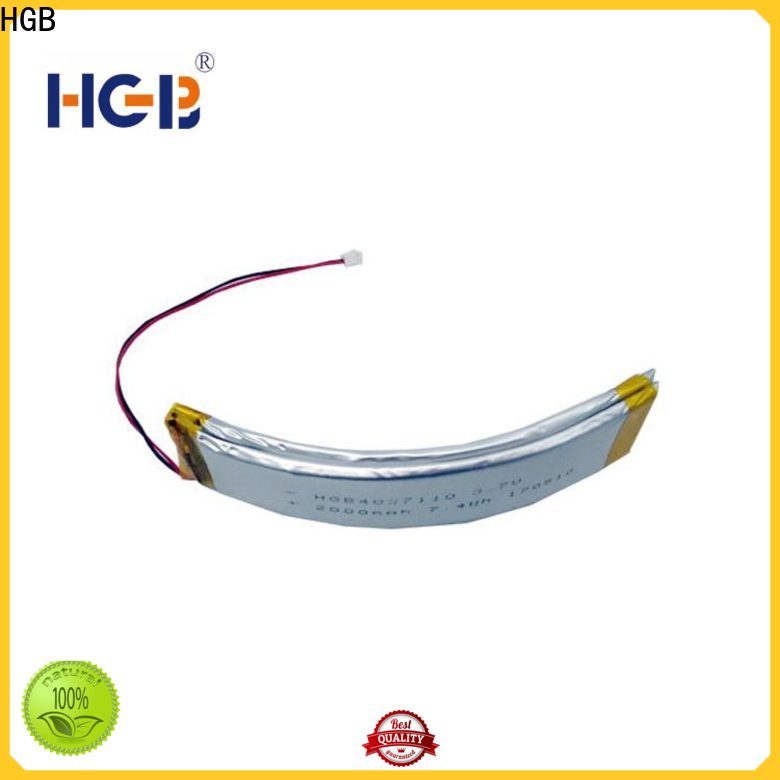 HGB flat 2D shape flexible lithium battery customized for multi-function integrated watch