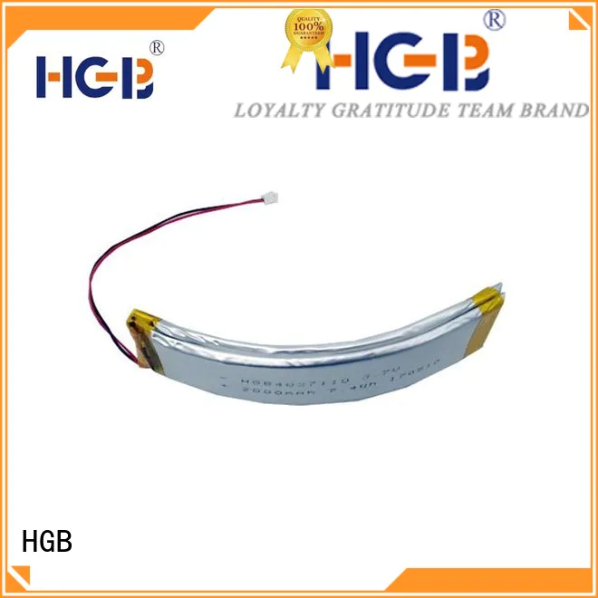 HGB curved lithium polymer battery manufacturer for smart bracelet