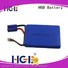HGB light weight jump start battery pack customized for jump starter