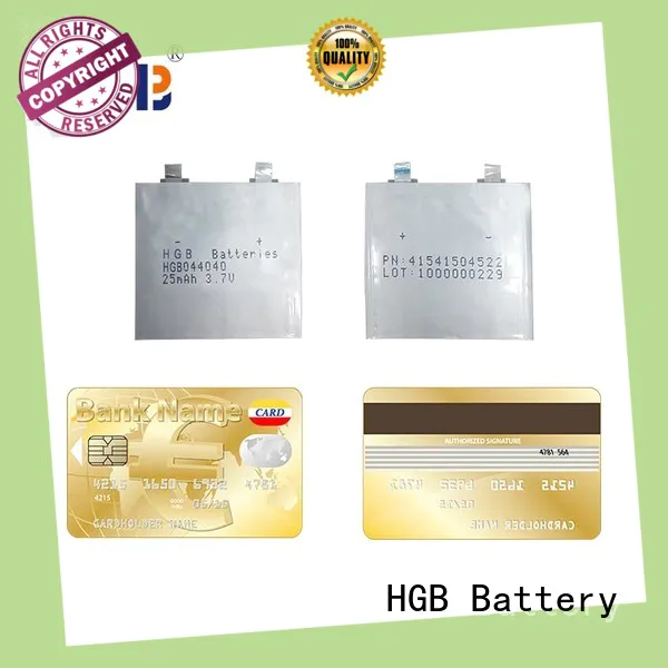 HGB rechargeable ultra thin battery customized for wearable devices