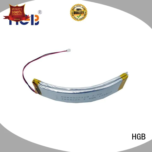 HGB flat 2D shape flexible lithium polymer battery customized for wearable battery